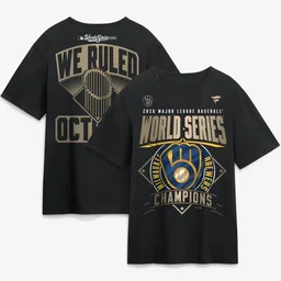 Milwaukee Brewers Black 2026 World Series Champions Locker Room Shirt
