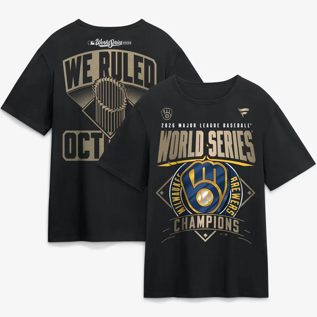 Milwaukee Brewers Black 2026 World Series Champions Locker Room Shirt