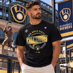 Milwaukee Brewers Black 2026 World Series Champions Signature Roster T-Shirt
