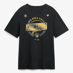 Milwaukee Brewers Black 2026 World Series Champions Signature Roster T-Shirt