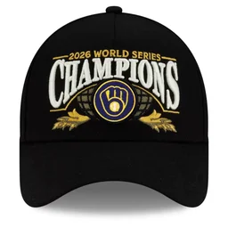 Milwaukee Brewers Black 2026 World Series Champions Locker Room Graphic Hat for Baseball Fans
