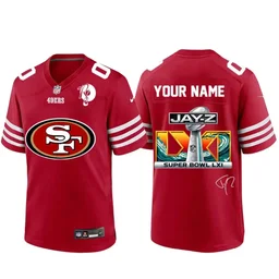Custom Name And Number San Francisco 49ers x Jay-Z Super Bowl LXI Football Jersey