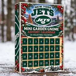New York Jets Mini Garden Gnome 2026 Advent Calendar for Football Fans