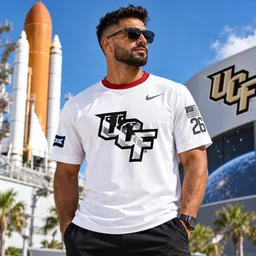 UCF Knights Football 2026 SpaceU Helmet Graphic Shirt for College Football Fans