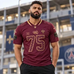 Custom Name And Number Paris Saint-Germain x New Orleans Saints 2026 Football Jersey