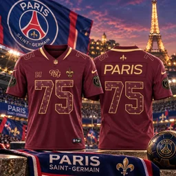 Custom Name And Number Paris Saint-Germain x New Orleans Saints 2026 Football Jersey
