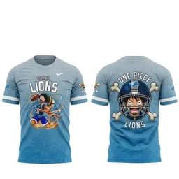 Detroit Lions x One Piece 2026 Graphic Shirt for Football and One Piece Fans