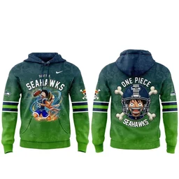 Seattle Seahawks x One Piece 2026 Graphic Hoodie for Football and One Piece Fans