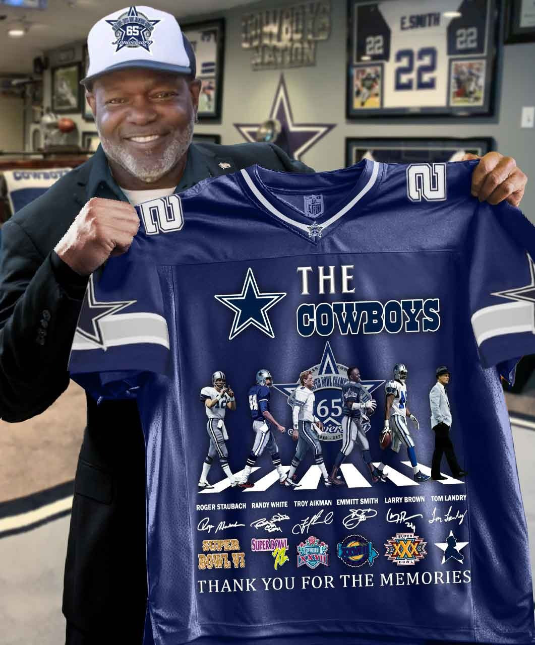 2025 Dallas Cowboys 65th Anniversary Jersey Limited Edition V-Neck Short Sleeve T-shirt Perfect Gift for Cowboys Fans