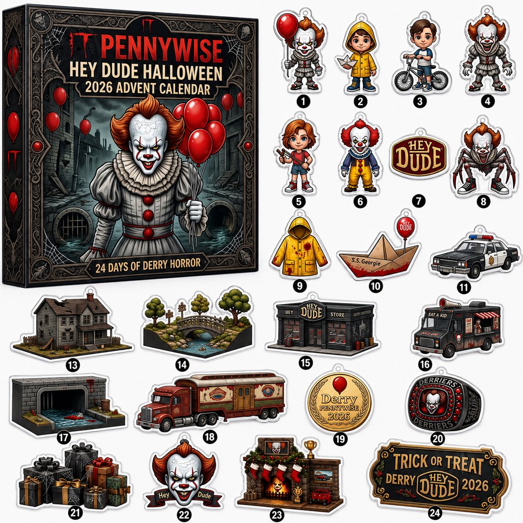 IT Pennywise Halloween Advent Calendar 2026 for Horror Fans