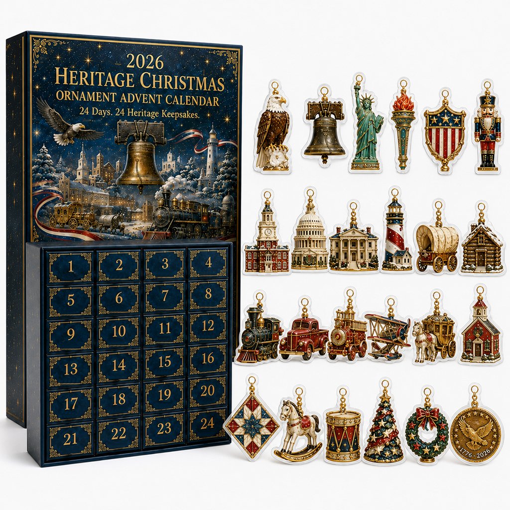 America 250th Anniversary Heritage Christmas Advent Calendar 2026 for Patriotic Fans