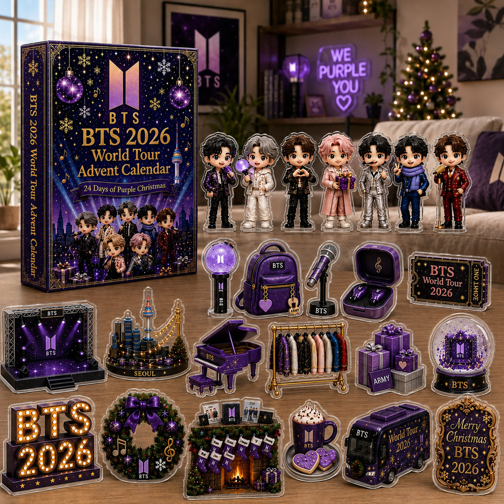 BTS World Tour Purple Christmas Advent Calendar 2026 for K-Pop Fans