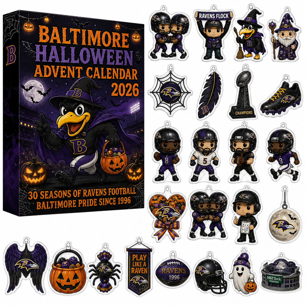 Baltimore Ravens 30th Anniversary Halloween Advent Calendar 2026 for Football Fans