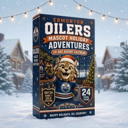 Edmonton Oilers Hunter the Lynx Mascot Advent Calendar 2026 for Hockey Fans