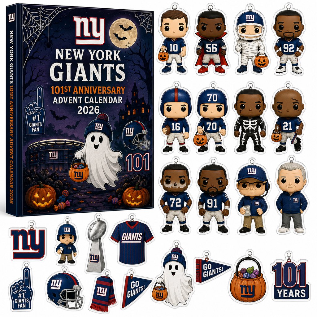 New York Giants 101th Anniversary Halloween Advent Calendar 2026 for Football Fans