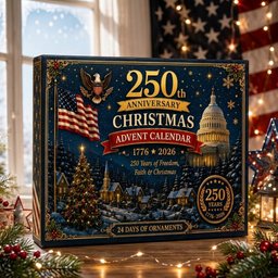 America 250th Anniversary USA Christmas Advent Calendar 2026 for Patriotic Fans