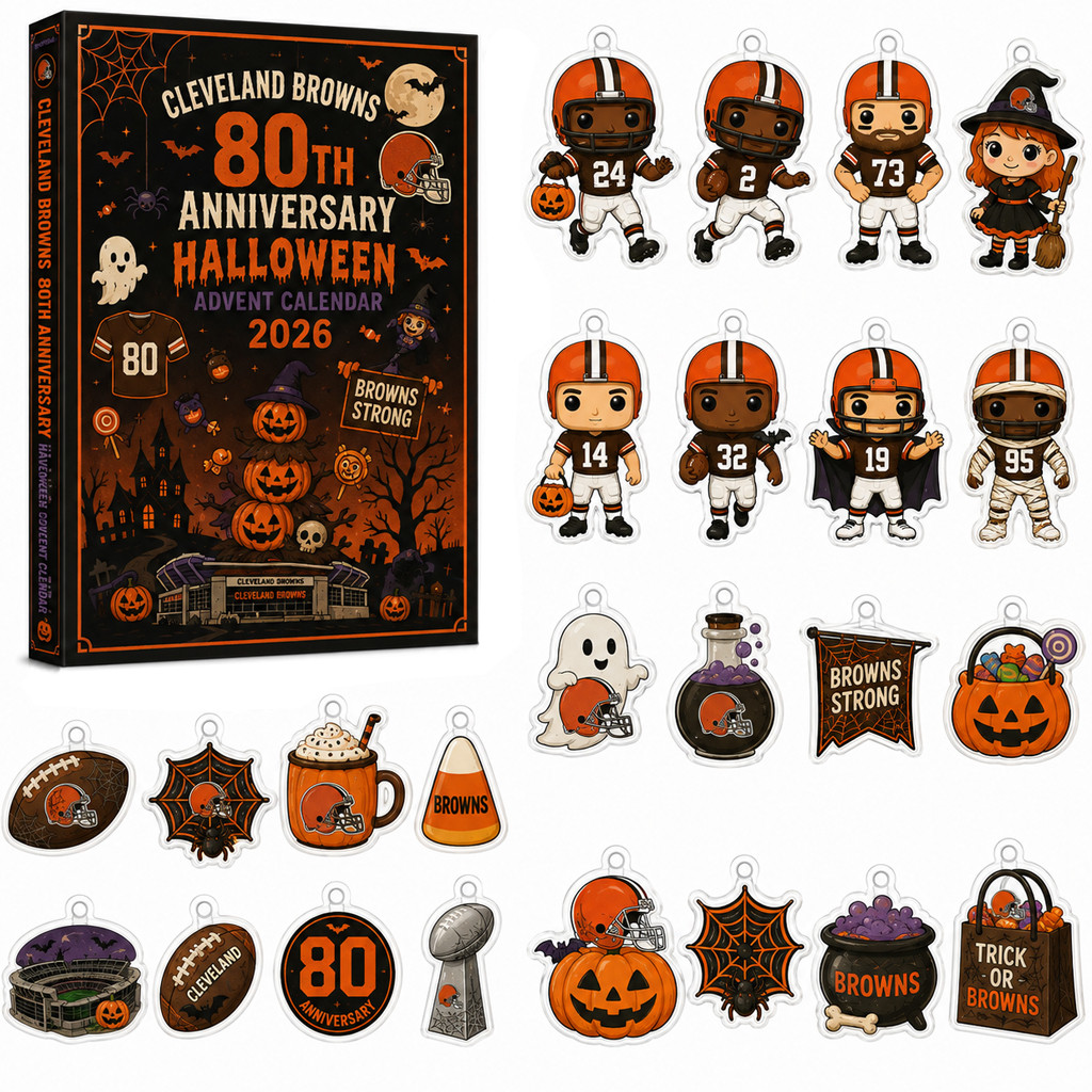 Cleveland Browns 80th Anniversary Halloween Advent Calendar 2026 for Football Fans