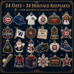 Chicago Cubs Go Cubs Go Christmas Advent Calendar 2026 for Baseball Fans