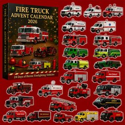 Fire Truck Advent Calendar 2026 for Firefighter and Truck Lovers