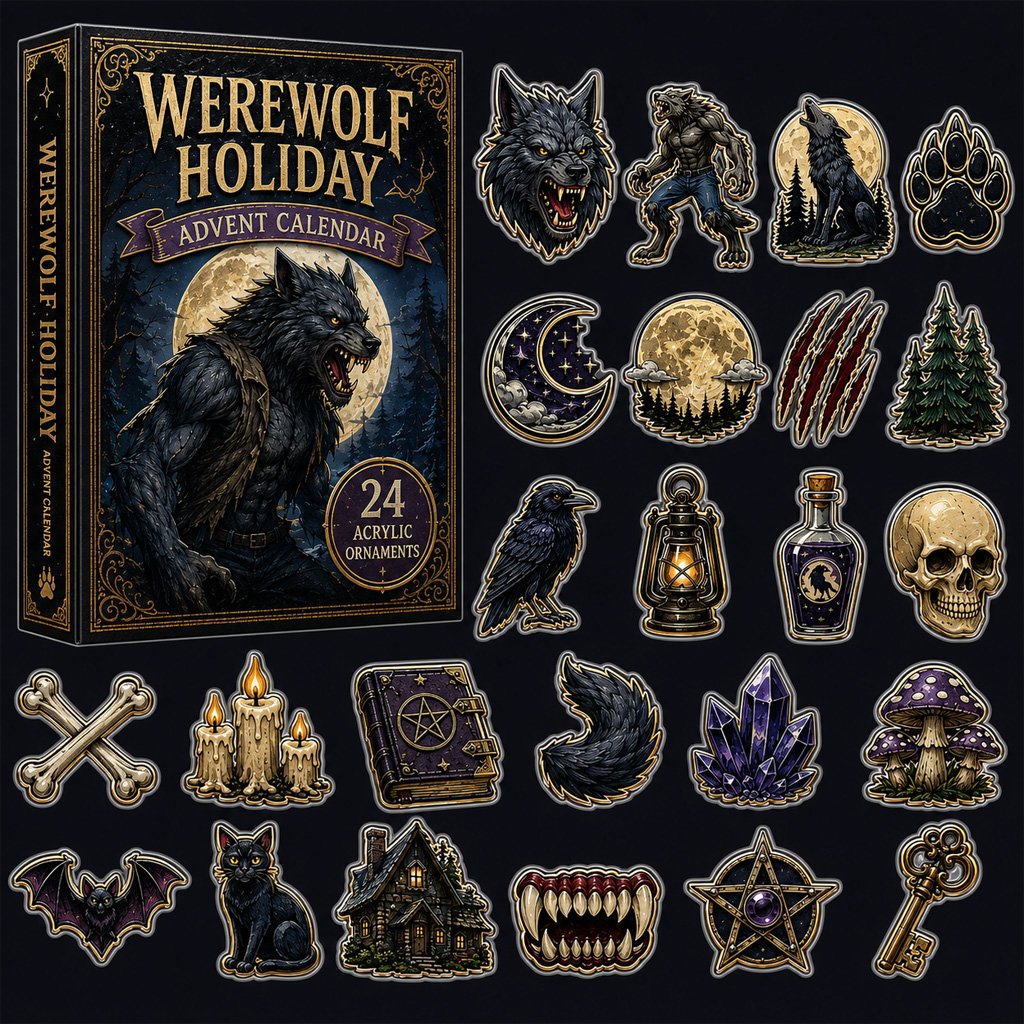 Dark Werewolf Halloween Advent Calendar 2026 for Werewolf Fans