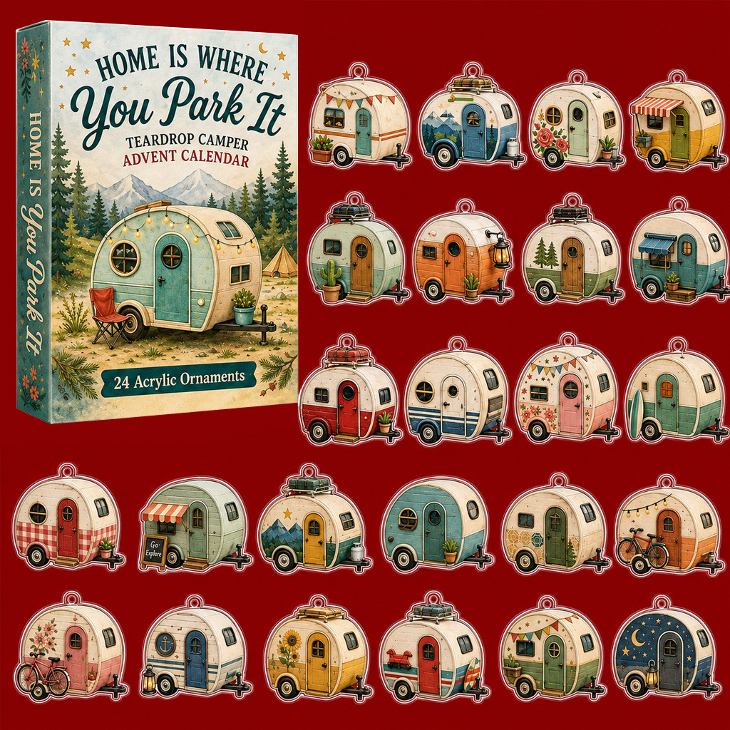 Teardrop Camper Advent Calendar 2026 for Camping and Travel Lovers