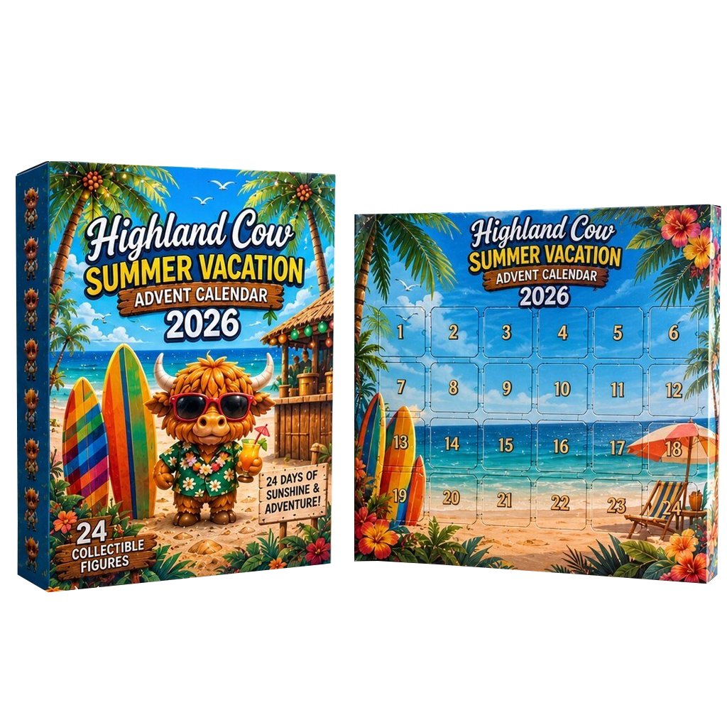 Highland Cow Summer Vacation Advent Calendar 2026