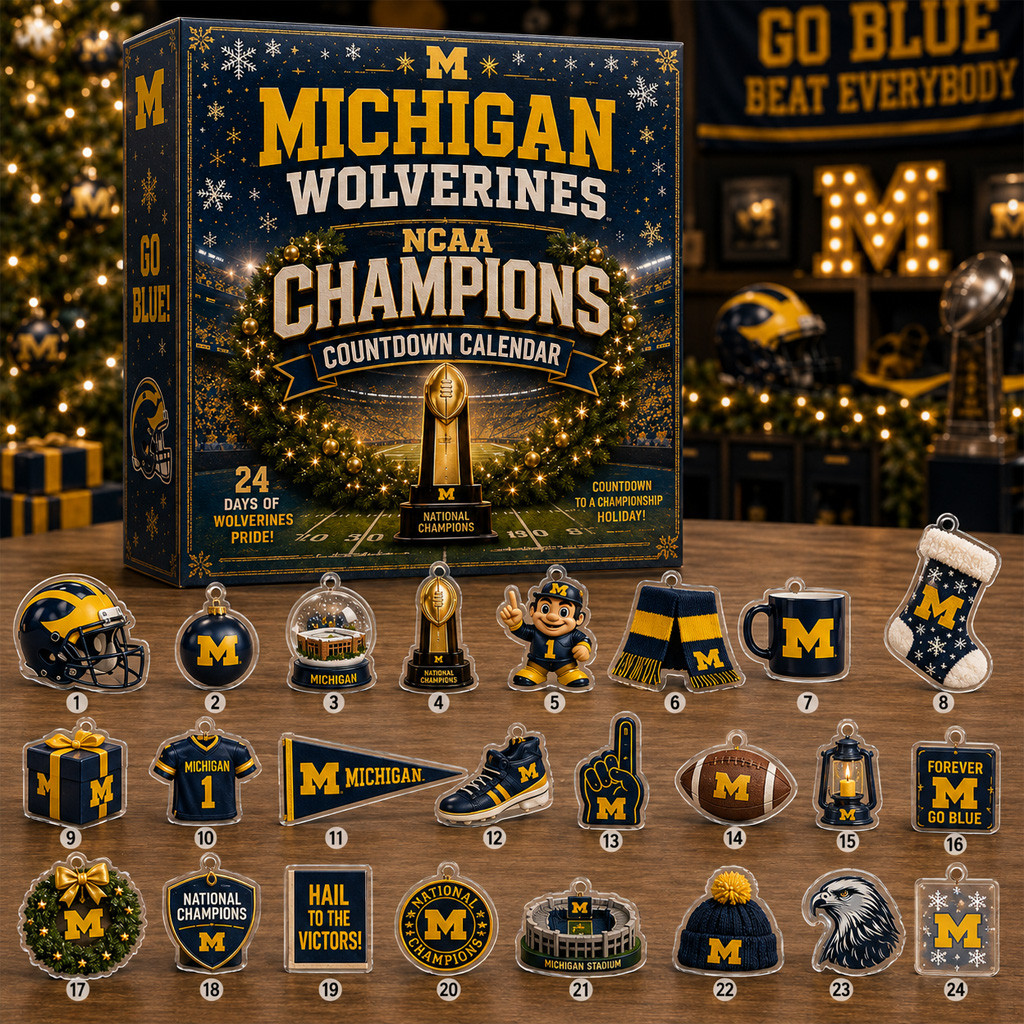 Michigan Wolverines NCAA Champions Advent Calendar 2026 for College Sports Fans