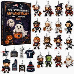 New England Patriots 66th Anniversary Halloween Advent Calendar 2026 for Football Fans