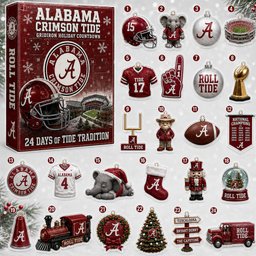 Alabama Crimson Tide NCAA Gridiron Holiday Advent Calendar 2026 for College Football Fans