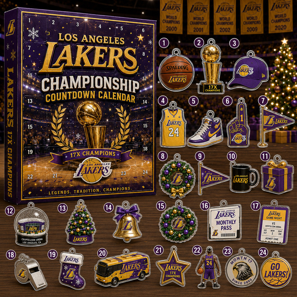 Los Angeles Lakers Champions Countdown Advent Calendar 2026 for Basketball Fans