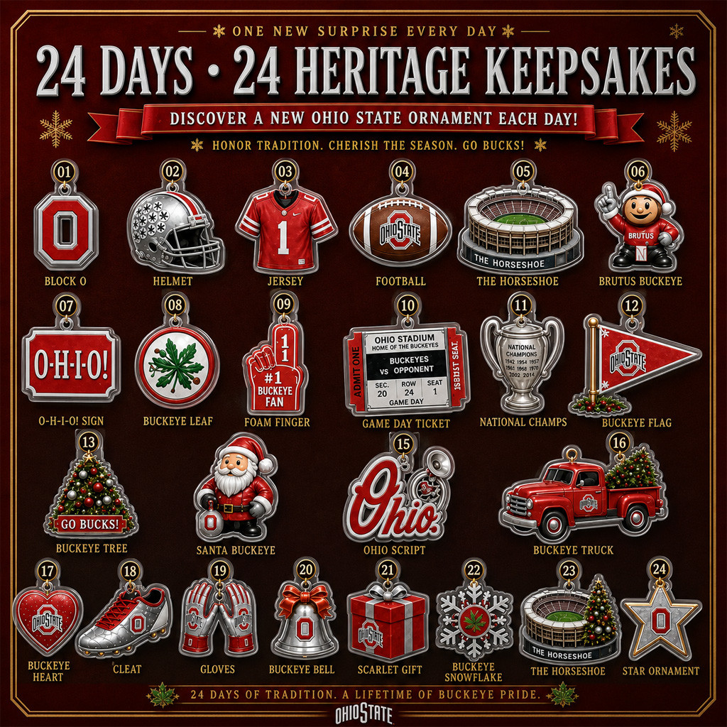 Ohio State Buckeyes 24 Days Christmas Advent Calendar 2026 for College Football Fans