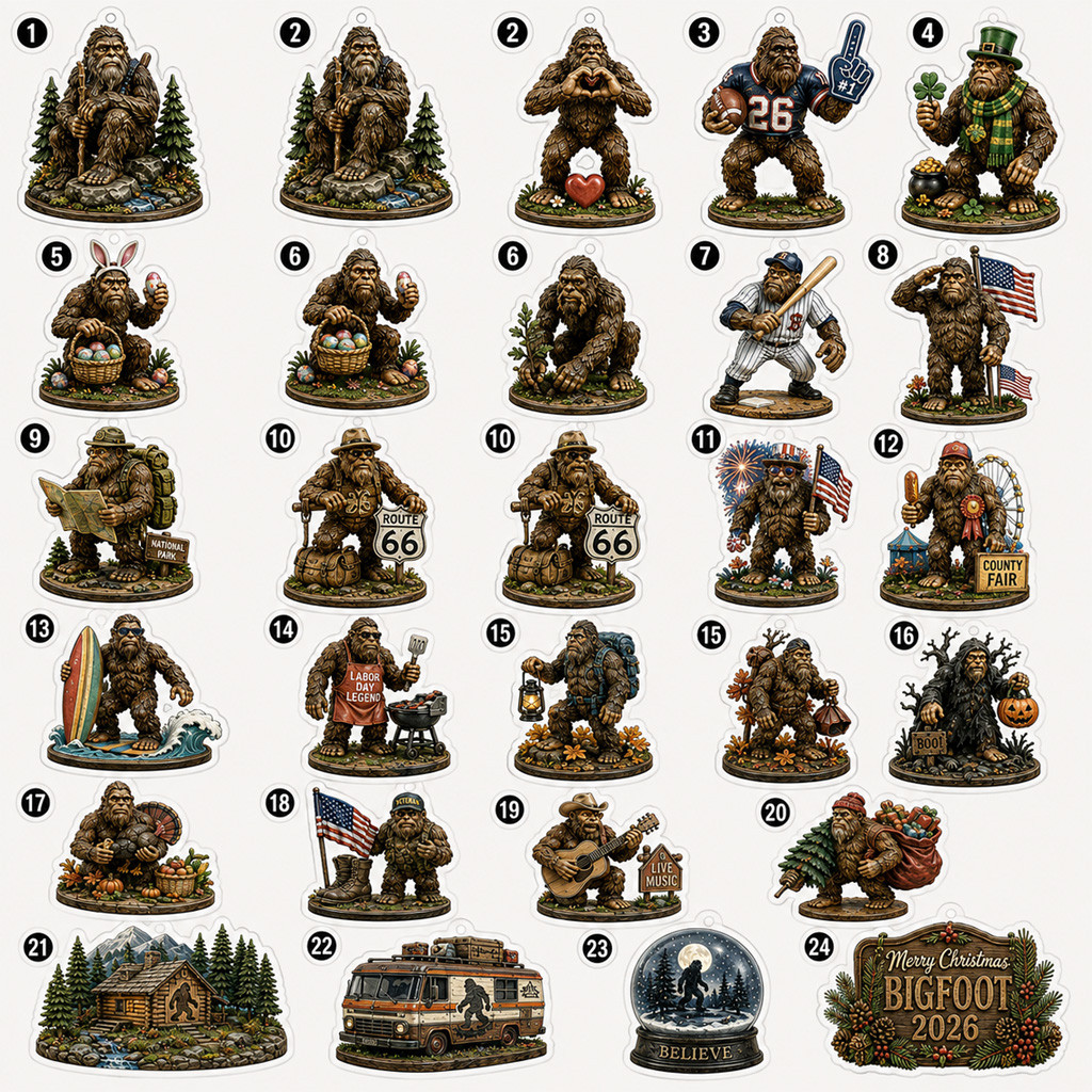 Bigfoot American Legends Advent Calendar 2026 for Bigfoot Fans