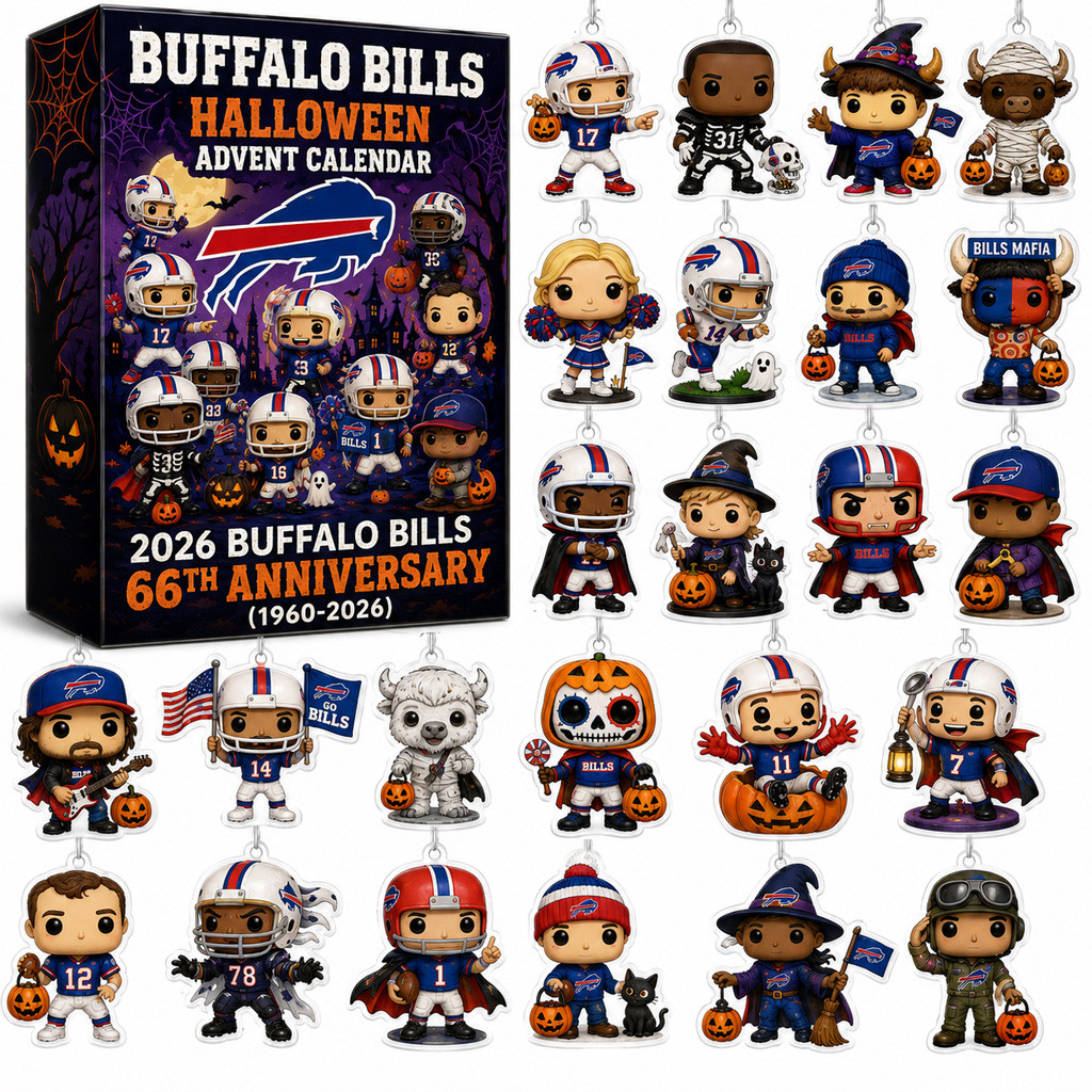 Buffalo Bills 66th Anniversary 1960-2026 Halloween Advent Calendar for Football Fans