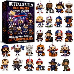 Buffalo Bills 66th Anniversary 1960-2026 Halloween Advent Calendar for Football Fans