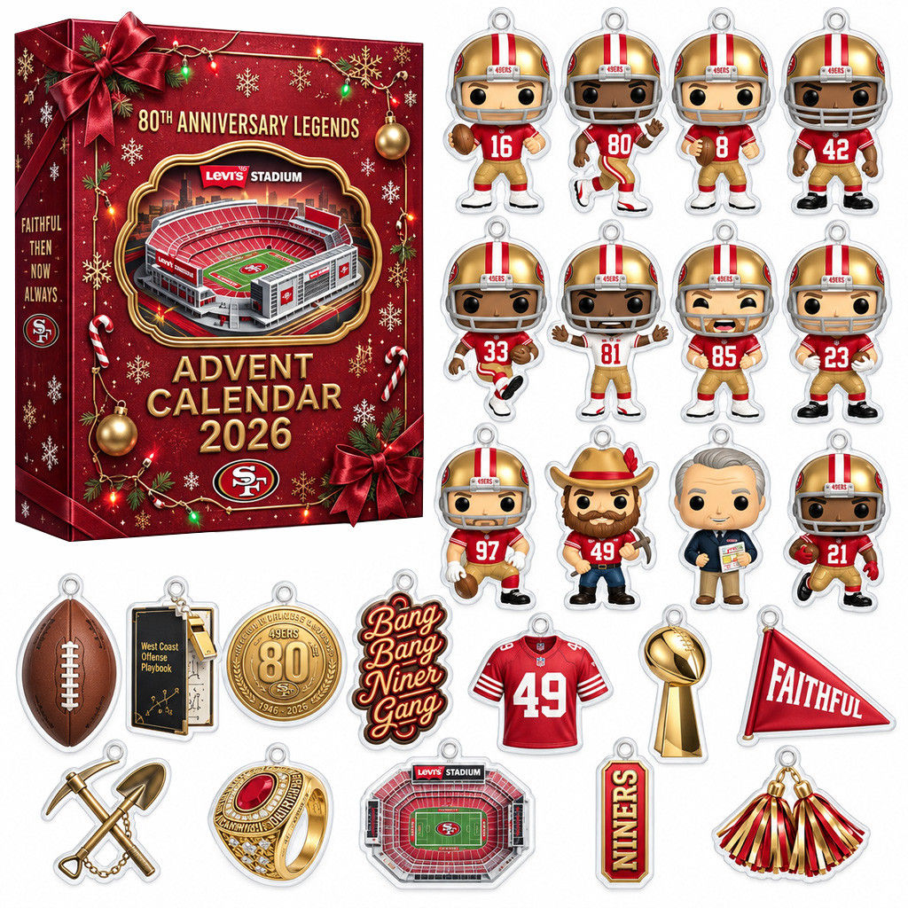 San Francisco 49ers 80th Anniversary Advent Calendar 2026 for Football Fans