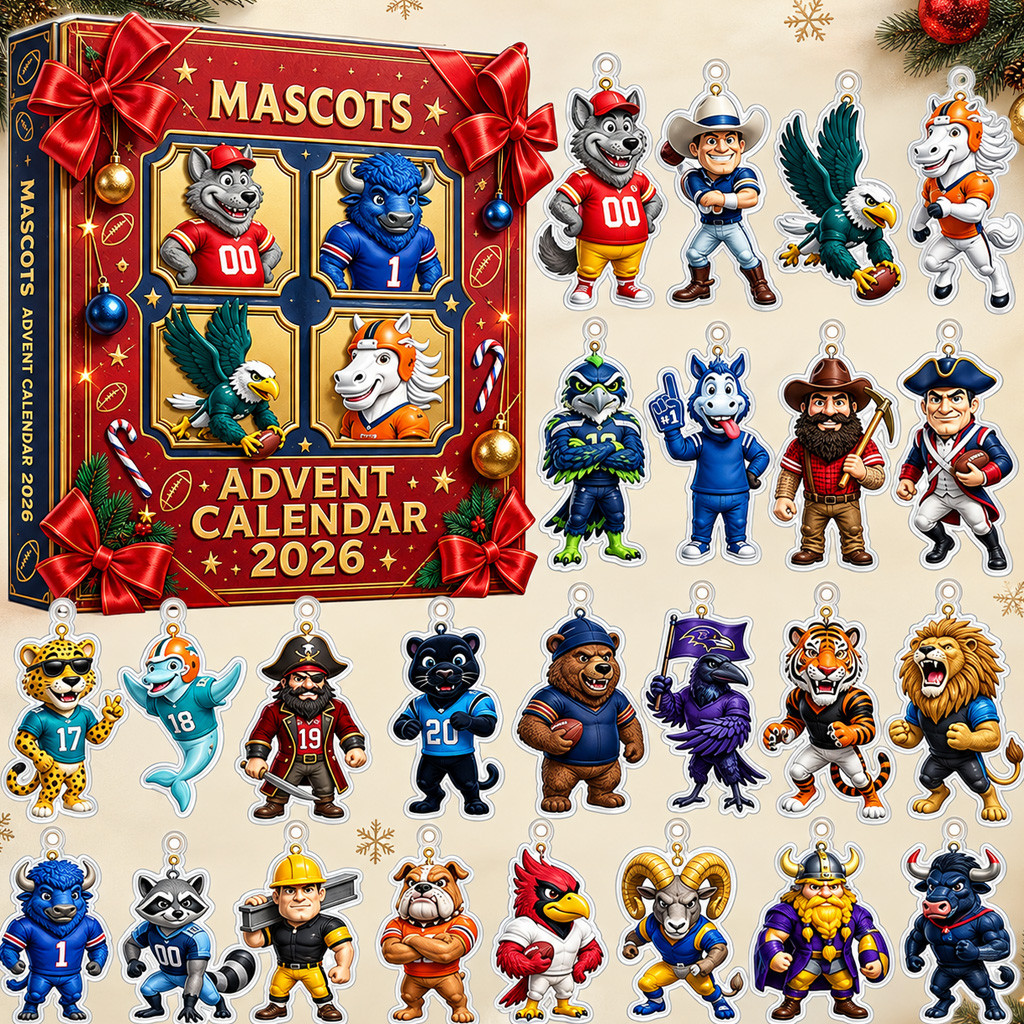 National Football League Mascots Christmas 2026 Advent Calendar For Football Fans