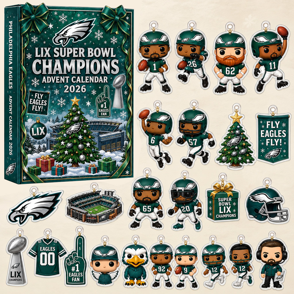 Philadelphia Eagles Super Bowl LIX Champions Advent Calendar 2026 for Football Fans
