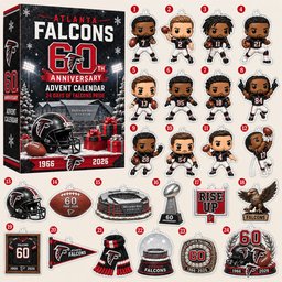 Atlanta Falcons 60th Anniversary 1966-2026 Advent Calendar