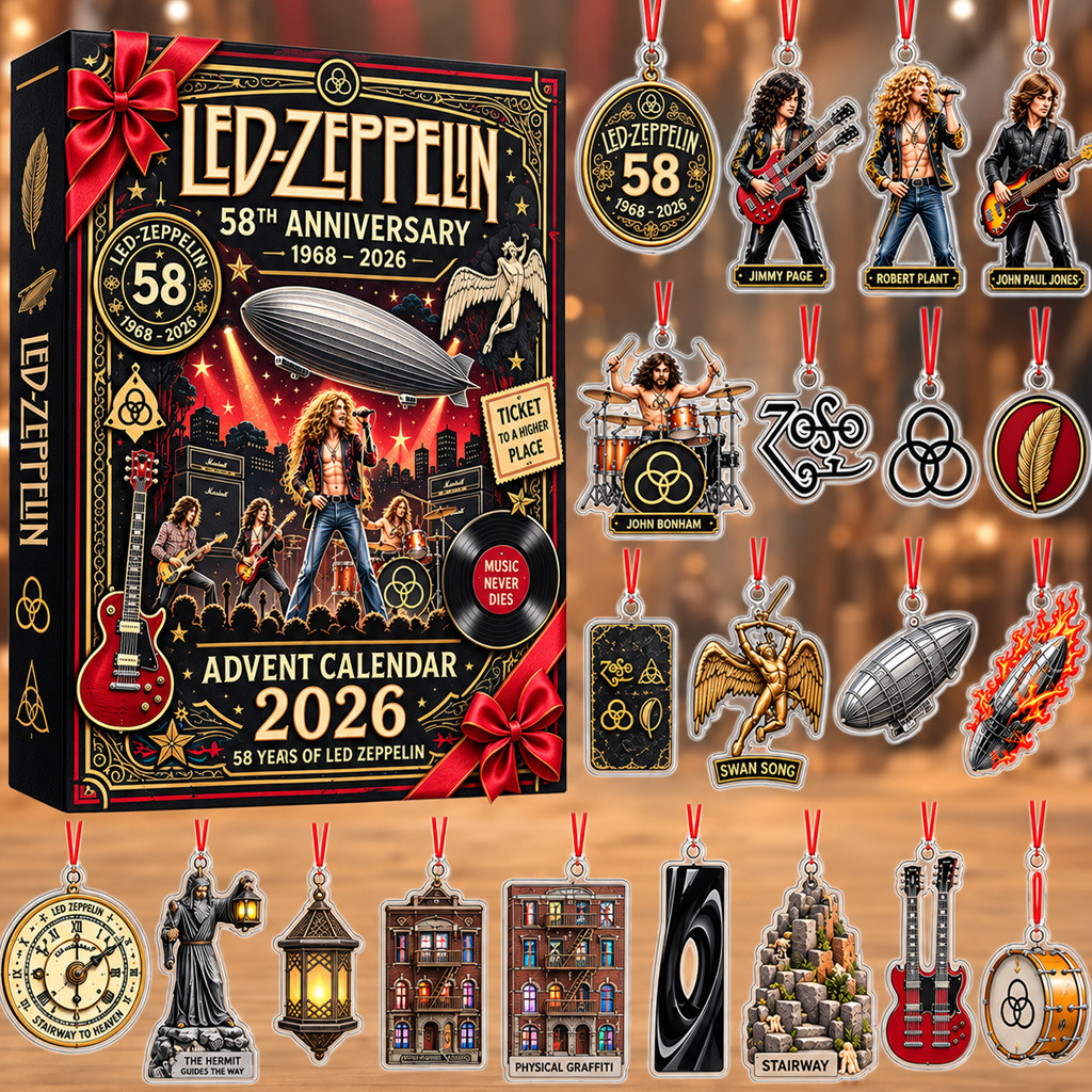 Led Zeppelin Vintage Rock Music Advent Calendar 2026 for Led Zeppelin Fans