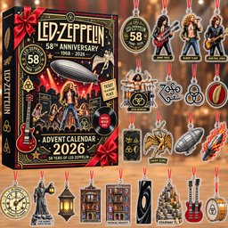 Led Zeppelin Vintage Rock Music Advent Calendar 2026 for Led Zeppelin Fans