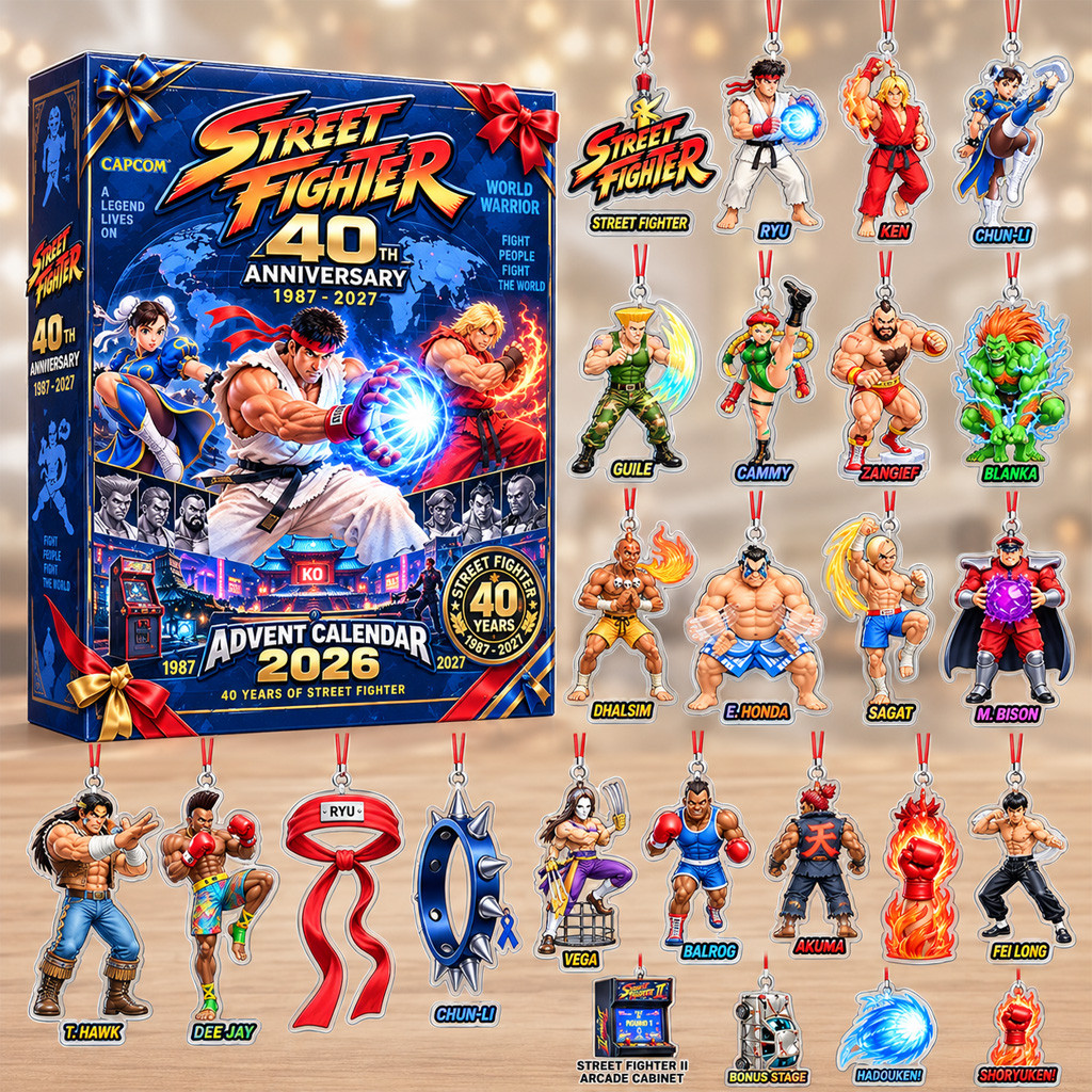 Street Fighter Classic Arcade Game Holiday Advent Calendar 2026 for Street Fighter Fans