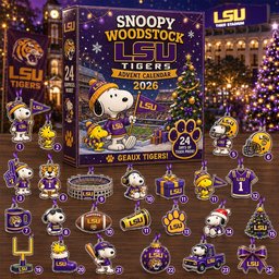 Snoopy and Woodstock LSU Tigers 2026 Advent Calendar