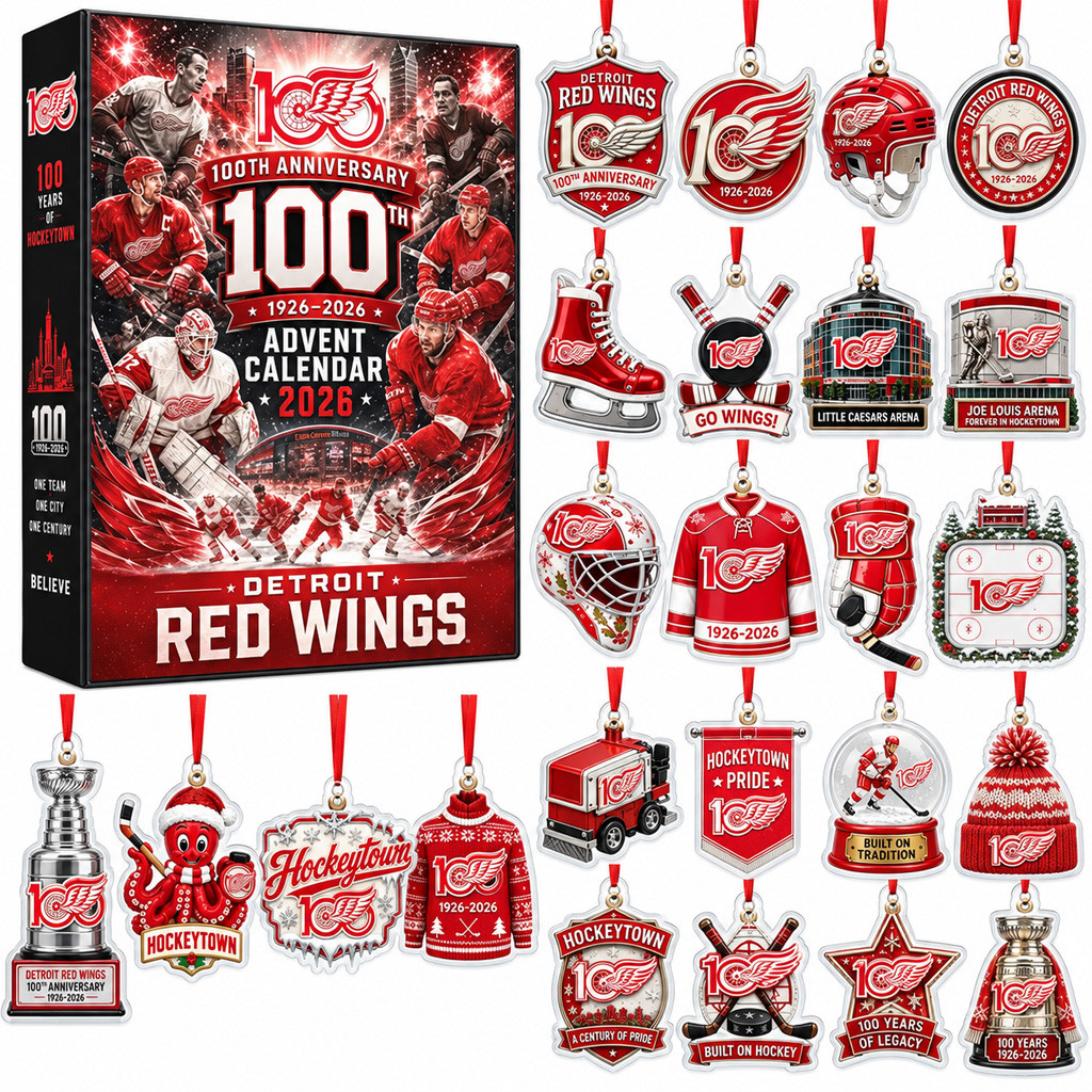Detroit Red Wings 100th Anniversary 1926-2026 Advent Calendar for Hockey Fans