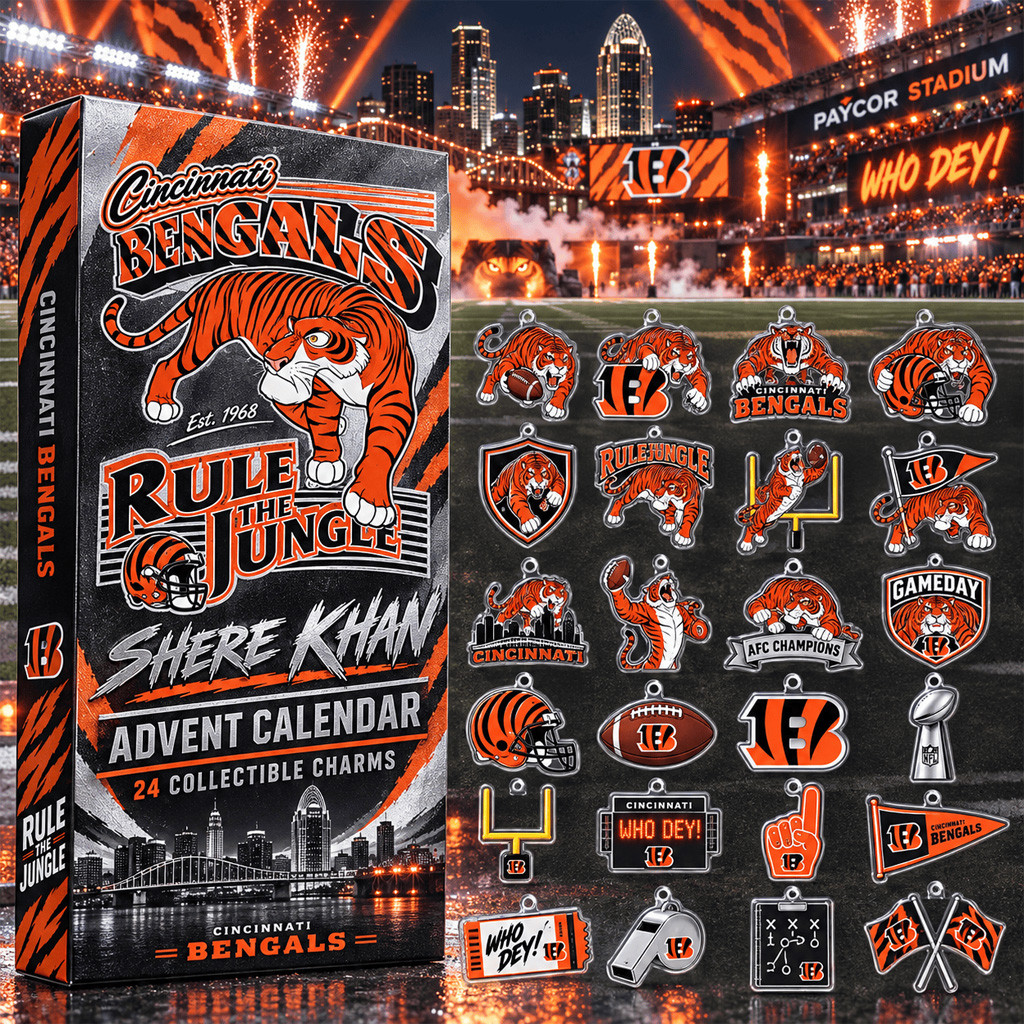 Cincinnati Bengals x Shere Khan Football Advent Calendar 2026 For Bengals Fans