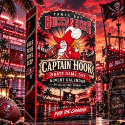 Tampa Bay Buccaneers x Captain Hook Pirate Game Day Advent Calendar 2026 For Football Fans