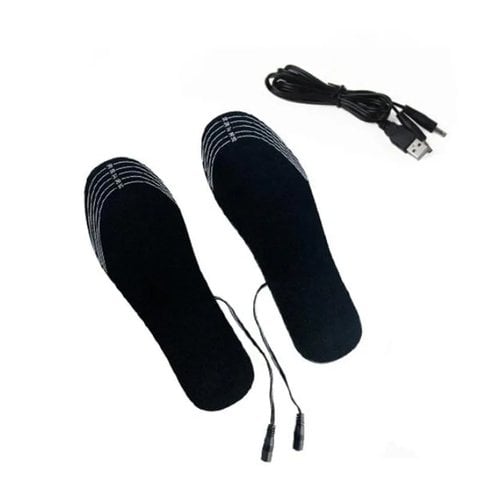 A pair of USB Heated Insoles with their cable