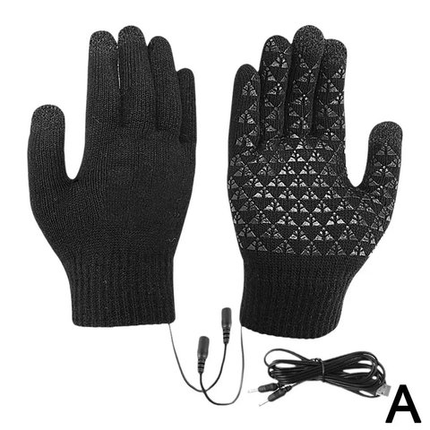The USB Heated Gloves with their USB cable