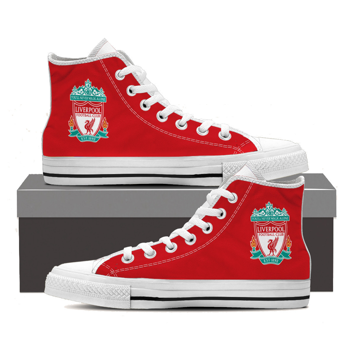 Liverpool FC Red High Top Shoes For Men Women Gift For Fan - Verrafashion