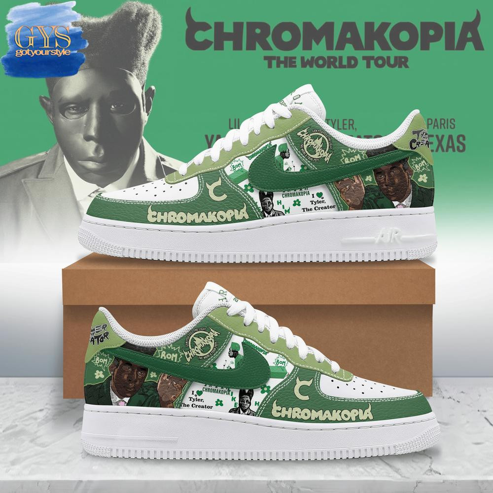 Tyler, the Creator Chromakopia 2025 World Tour Air Force 1s - Verrafashion