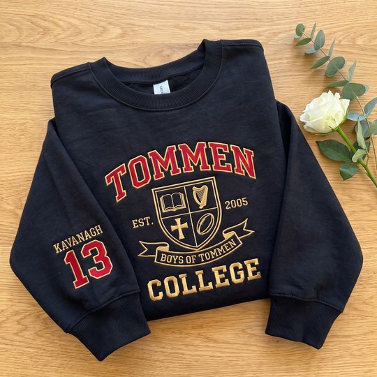 Tommen College Embroidered Sweatshirt, Boys of Tommen Hoodie, Kavanagh 13 Shirt, Bookish Merch, Book Lover Gift, Romantasy Apparel